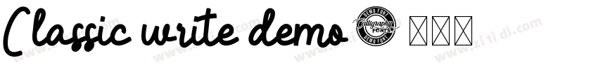 Classic write demo字体转换